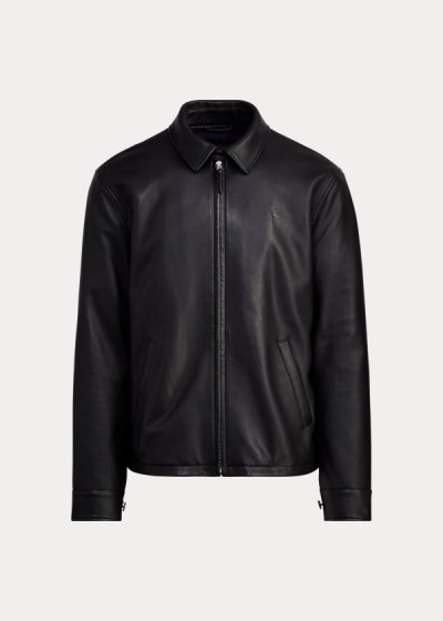 Men's Polo Ralph Lauren Lambskin Leather Jackets | 045736LNH